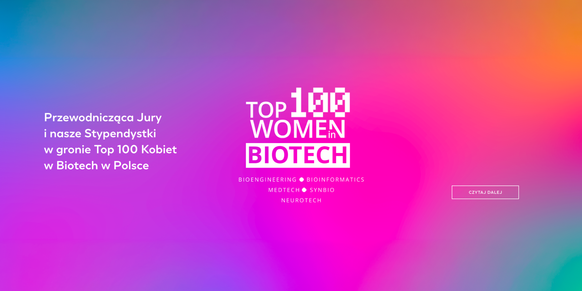 Przewodnicząca Jury i nasze Stypendystki w gronie TOP 100 KOBIET BIOTECH w Polsce